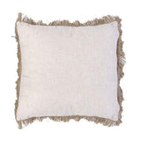 THE HOME DECO FACTORY Coussin Design Bord de mer en Jute Raphia - L. 40 x l. 40 cm - Beige