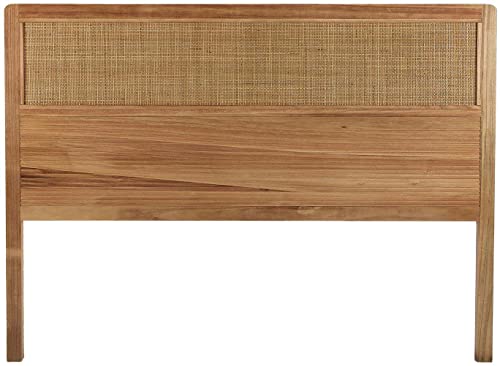 Versa Tête de lit en Paulownia et rotin Cannage 160 cm, Brown, One Size