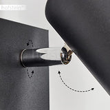 hofstein Applique mural Javel, lampe en métal noir/chrome, luminaire peuvent être orientées idéal dans un séjour moderne, disposent d'un interrupteur, 1 x GU10, ampoule(s) non incluse(s)