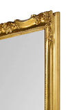 MO.WA Miroir Mural avec Cadre Classique Style Baroque Français Fini à la Main avec Feuille d'or. Mesure extérieure Cm.62x142 Fabriqué en Italie