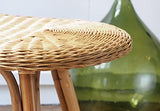 DECOCLICO - Table Basse Ovale rotin Naturel - Bohême - L 73 x l 45 x H 50 cm - Rotin
