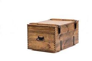 TANGDIAABBCC Own Design Rustic Vintage Cottage Retro Wooden Pine Chest Trunk Coffee Table Blanket Box Medium Wood Brown