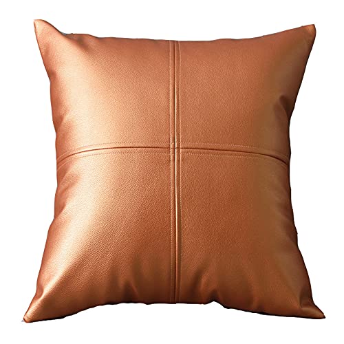 Joielavie Housse de Coussin PU Cuir Carreau Grille Puzzle Géométrique Carré Fermeture à Glissière Taie d Joielavie Housse de Coussin PU Cuir Carreau Grille Puzzle Géométrique Carré Fermeture à Glissière Taie d'oreiller Moderne Classique Décoration Canapé Lit Maison Sofa 45X45CM #6