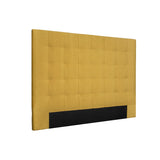 Miliboo Tête de lit capitonnée en Tissu Velours Jaune Moutarde L160 cm HALCIONA