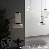 Collection de Lampes Faites Main FORMAKAMI, Papier Blanc Ivoire, chêne teinté Noir - AndTradition - Formakami, JH5 - Ø 70cm, H 67cm
