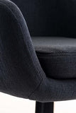 Tabouret de Bar Grant Tissu Design Scandinave I Tabouret de Bar Industriel avec Dossier et Accoudoirs I Chaise de Bar Confortable Ergonomiqu, Couleur:Noir