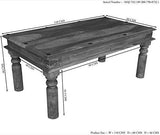 Table basse 110x60cm - Bois massif de palissandre huilé - Style Colonial/Ethnique - ROBIN #27