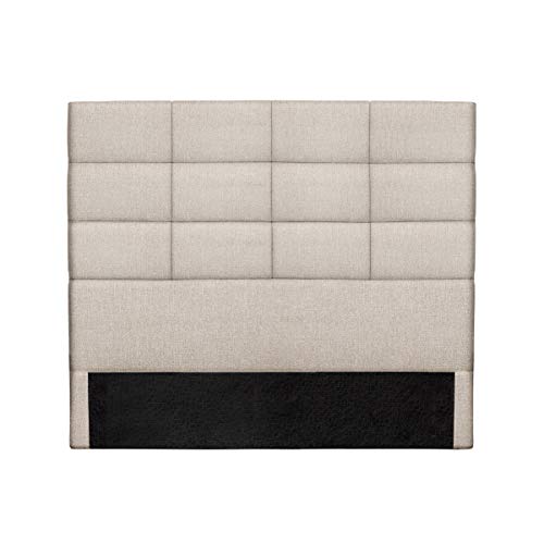 Tête de lit Moderne en Tissu Beige Naturel L160 cm Anatole
