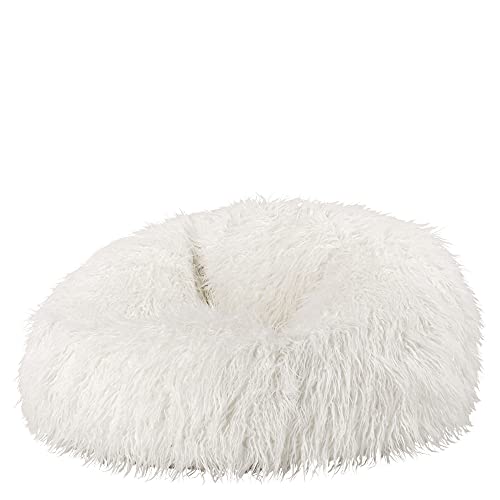 Icon Pouf Classique en Fausse Fourrure, Pouf Gros de Salon, Pouf Fauteuil pour Adultes avec Remplissage Icon Pouf Classique en Fausse Fourrure, Pouf Gros de Salon, Pouf Fauteuil pour Adultes avec Remplissage