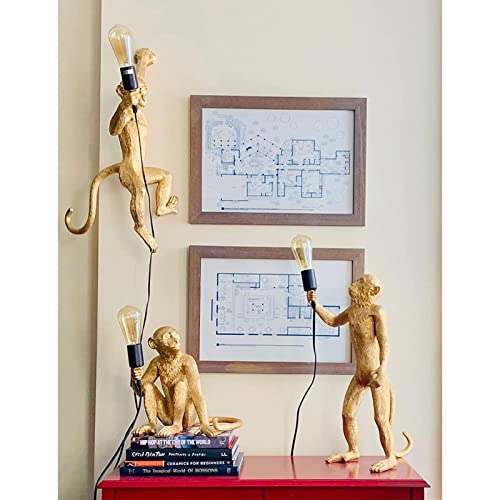 Les Tendances - Lampe de chevet singe doré Jacynthe H 1.96 cm Les Tendances - Lampe de chevet singe doré Jacynthe H 1.96 cm