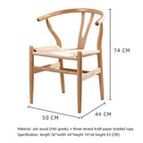 Salle à manger chaise, chaise de loisirs simple bois de frêne nordique, coussin de corde tressée, table de thé et une chaise (Color : A)
