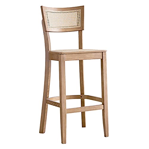 AARONG Tabourets De Bar Chaises De Comptoir Tabourets Rétro Bois Jardin Patio Restaurant Chaise Loisirs Barre Haute avec Repose-Pieds, 4 Couleurs Disponibles Taille 45x45x110cm (Couleur: Bois Coule AARONG Tabourets De Bar Chaises De Comptoir Tabourets Rétro Bois Jardin Patio Restaurant Chaise Loisirs Barre Haute avec Repose-Pieds, 4 Couleurs Disponibles Taille 45x45x110cm (Couleur: Bois Coule