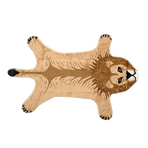 POHOVE Tapis imprimé léopard/lions/tigre, imitation fourrure - Pour décorer une chambre d'enfant, une salle de jeux sur le thème de la jungle