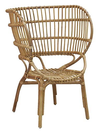 AUBRY GASPARD Grand Fauteuil en rotin Empire