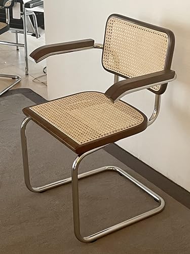 Generico Chaise avec accoudoirs en Paille de Vienne et hêtre Naturel Laqué Noyer Foncé Generico Chaise avec accoudoirs en Paille de Vienne et hêtre Naturel Laqué Noyer Foncé