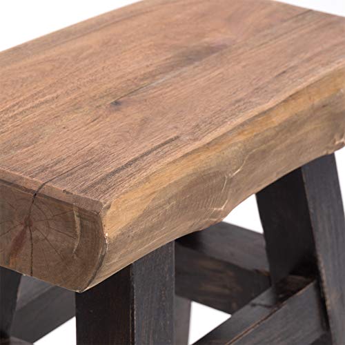 Banc, tabouret et table en bois dur colonial