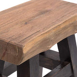 Design Delights Tabouret en bois rustique vintage 40" - Bois dur recyclé - Tabouret en bois massif - 43 x 45 x 27 cm (H x l x P) - Noir nature