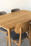 NORDICSTORY Table de salle à manger extensible France, bois massif de chêne, style nordique ou scandinave, design moderne pour salon, 4-8 personnes, 120-160 x 80 x 75 cm (chêne miel)
