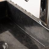 Vasque à poser rectangle en pierre marbre Naples noir