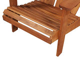 Festnight Chaise de Jardin Chaise d'Extérieur Adirondack Bois d'Acacia Massif pour Jardin ou Terrasse 69,5 x 87 x 91 cm Marron