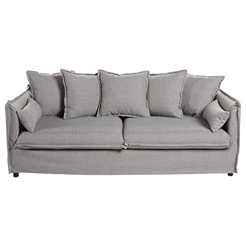 iDiffusion Canapé 3 Places Odilon - Tissu - Gris Clair iDiffusion Canapé 3 Places Odilon - Tissu - Gris Clair