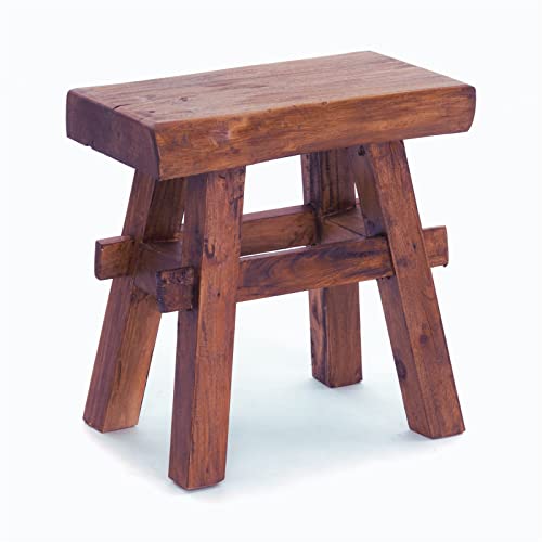 Design Delights Tabouret en bois rustique vintage 40