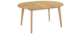 Miliboo Table à Manger Design Ronde Extensible chêne L120-150 cm Leena