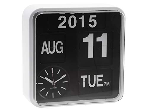 Karlsson - KA5364WH - Horloge calendrier flip flap - murale - blanc