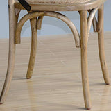 Bolero GG656 Lot de 2 chaises de salleà  manger en bois avec dossier et croix en métal Hauteur 880 mm