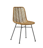 Bloomingville Chaise Design la Chaise en rotin Lena Chair de Couleur Rotin Naturel/en Rotin - Osier - Acier/Désigné