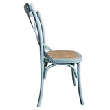 Boléro gg655 Chaises de salle à manger en bois avec dossier, Bleu (Lot de 2)