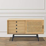 Robin des bois - Buffet chêne LALALA 1 Porte, 2 tiroirs, 120 cm