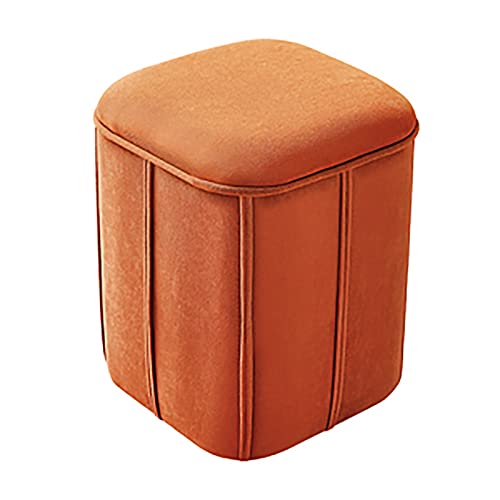 KAYEF Petit Pouf avec Rangement, Pouf de Rangement en Velours Repose-Pieds, Mignon Repose-Pieds canapé Tabouret Cube Pouf pour Salon Chambre entrée-Orange 32x32x37cm(13x13x15inch) KAYEF Petit Pouf avec Rangement, Pouf de Rangement en Velours Repose-Pieds, Mignon Repose-Pieds canapé Tabouret Cube Pouf pour Salon Chambre entrée-Orange 32x32x37cm(13x13x15inch)