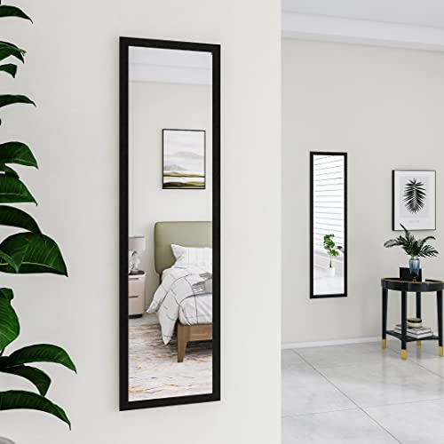 AUFHELLEN Miroir Mural sur Pied 120x30 cm HD Miroir avec Cadre avec Crochet pour Salon, Chambre ou Dressing (Noir) AUFHELLEN Miroir Mural sur Pied 120x30 cm HD Miroir avec Cadre avec Crochet pour Salon, Chambre ou Dressing (Noir)