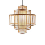 Lustre Bambou Tissé Lustre Lampe Restaurant Boutique Café Bar Tea Room Lampe Bamboo Chandelier E27 (50 * 50cm)