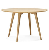 Alterego - Table à dîner Ronde 'SWEDY' en Bois Style scandinave - Ø 120 cm