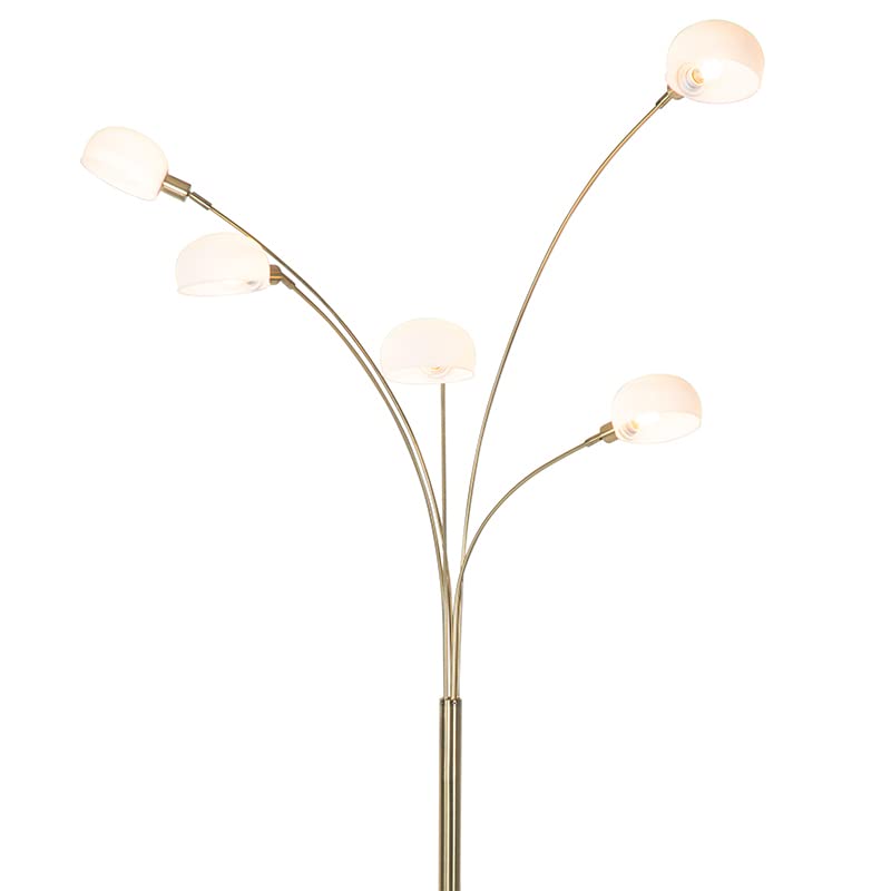 Qazqa sixties - Lampadaire Design - 5 lumière - H 1980 mm - Doré/Laiton - Design - Éclairage intérieur - Salon I Chambre