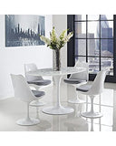 Dabudae Table ovale en marbre blanc et fibre de verre Tulle - 160 x 90 cm