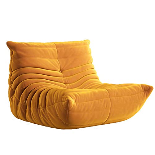 ArtsPavilion Canapé De Sol Paresseux Doux, Chaise Au Coin du Feu, Canapé Accent Bean Bag pour Salon Salon Bureau, Amovible, Lavage L Orange