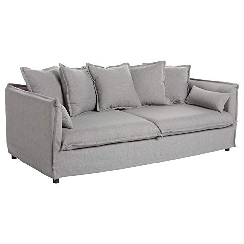 iDiffusion Canapé 3 Places Odilon - Tissu - Gris Clair iDiffusion Canapé 3 Places Odilon - Tissu - Gris Clair