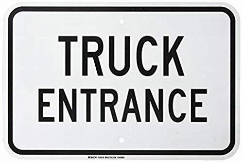 Truck Entrance Panneau d avertissement en m tal avec Inscription