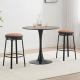 SHOCOKO Swivel Bar Stools Tabouret de comptoir de cuisine avec assise en cuir synthétique et cadre en métal robuste, moderne, pour îlot de cuisine, bar, salle à manger, marron