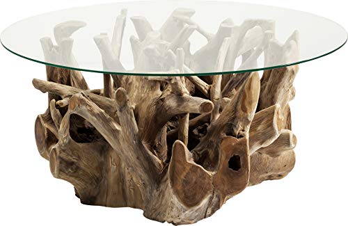 Kare Design - Table Basse Plateau Rond Pied Bois flotté Roots Kare Design - Table Basse Plateau Rond Pied Bois flotté Roots
