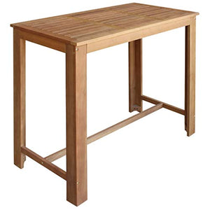 vidaXL Table de Bar Bois d'Acacia Massif 120x60x105 cm Table à Manger Cuisine