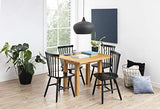 AC Design Furniture Susanne Chaises de salle à manger Lot de 2, H: 86 x l: 50,5 x L: 49,5 cm, Noir, Bois, 2 pc