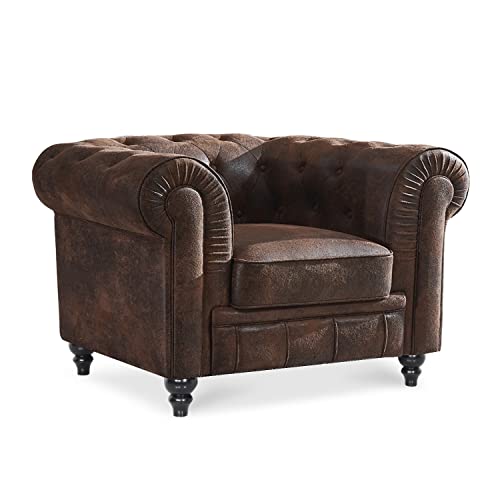 INTENSE DECO Fauteuil Chesterfield Vintage