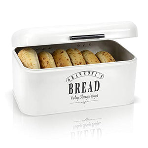 Granrosi Boîte à pain rétro - Boîte à pain compacte pour garder le pain et les petits pains frais plus longtemps - Attire tous les regards dans toute cuisine
