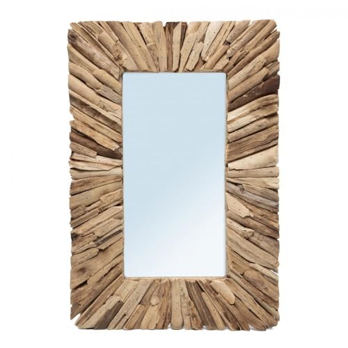 Bazar Bizar Bois flotté Encadré Miroir Naturel M Bazar Bizar Bois flotté Encadré Miroir Naturel M