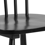 AC Design Furniture Susanne Chaises de salle à manger Lot de 2, H: 86 x l: 50,5 x L: 49,5 cm, Noir, Bois, 2 pc