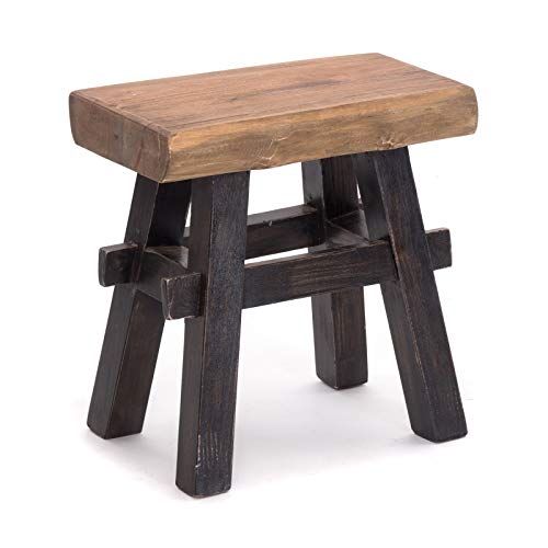 Design Delights Tabouret en bois rustique vintage 40